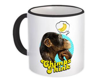 Funny Monkey Thinking Banana : Gift Mug Animal Ape Chimp Humor