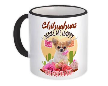 Chihuahua Roses : Gift Mug Puppy Pet Animal Cute Dog Mexico Cactus World Trip