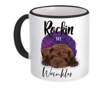 Sharpei Puppy : Gift Mug Sleeping Pet Dog Animal Mandala Flowers Cute Funny