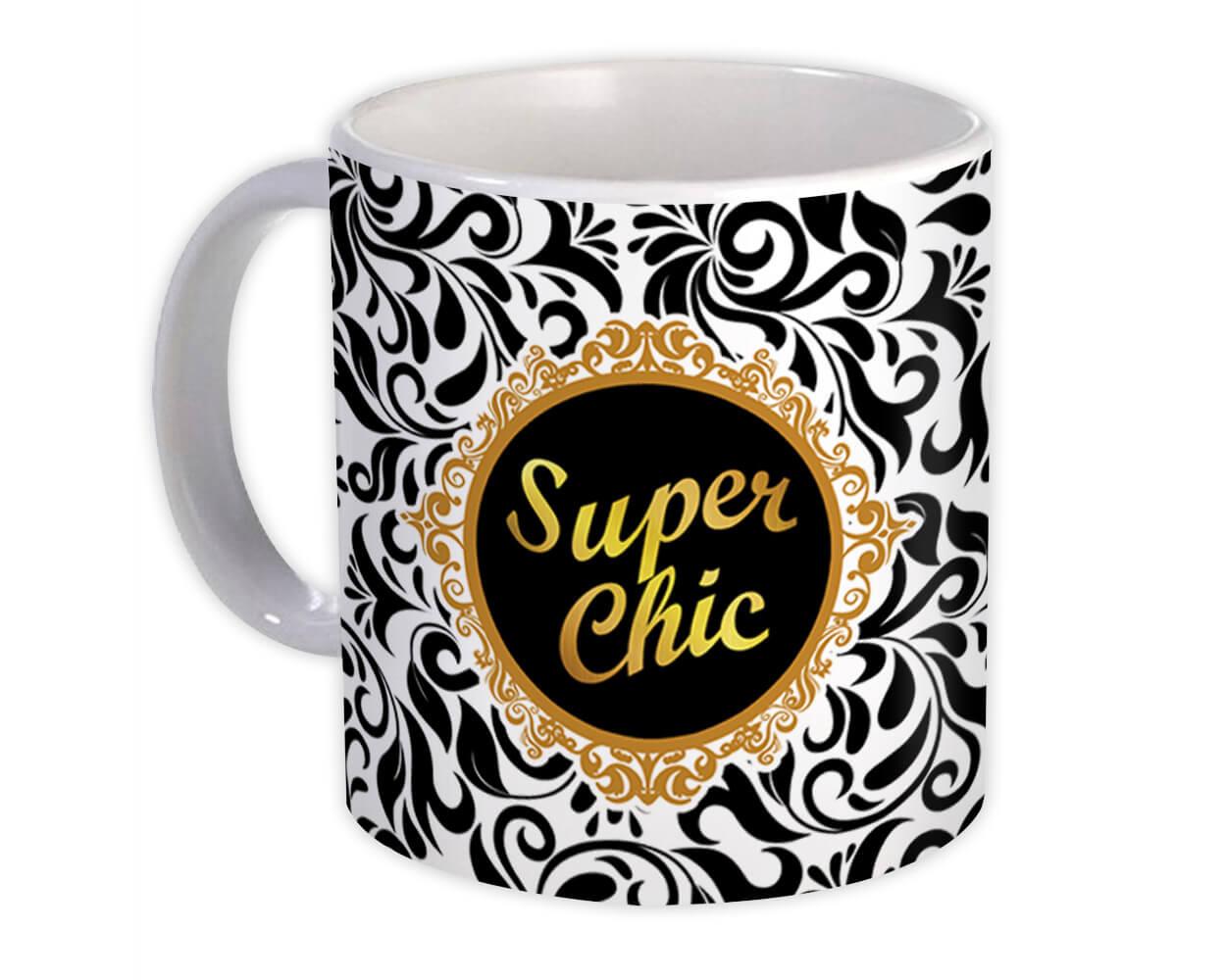 Gift Mug : Super Chic Arabesque Stripes Gold Modern Pastel