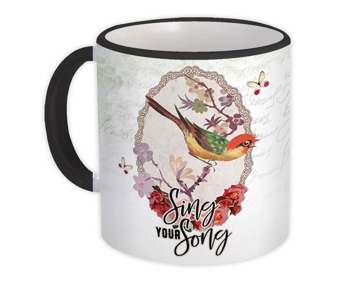 Gift Mug : Bird Sing Your Song Music Songbird Vintage Art Classic