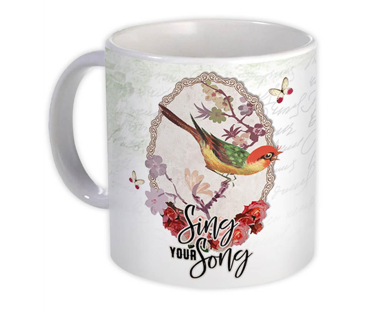 Gift Mug : Bird Sing Your Song Music Songbird Vintage Art Classic