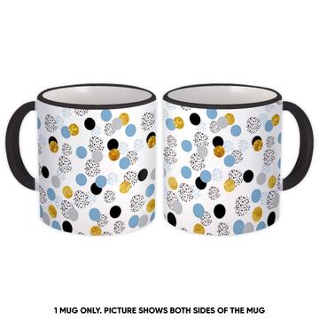 Glitter Polka Dots : Gift Mug Happy Birthday Circles Abstract Pattern Baby Shower