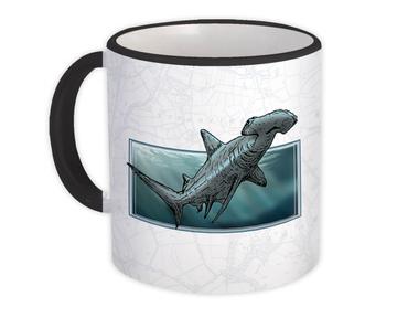 Hammerhead Shark : Gift Mug Maritime Vintage Map Sea Life Marine World Underwater Graphic Elegant