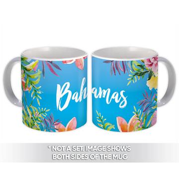 Flowers Bahamas : Gift Mug Nassau Tour Souvenir West Indies Mug Tropical