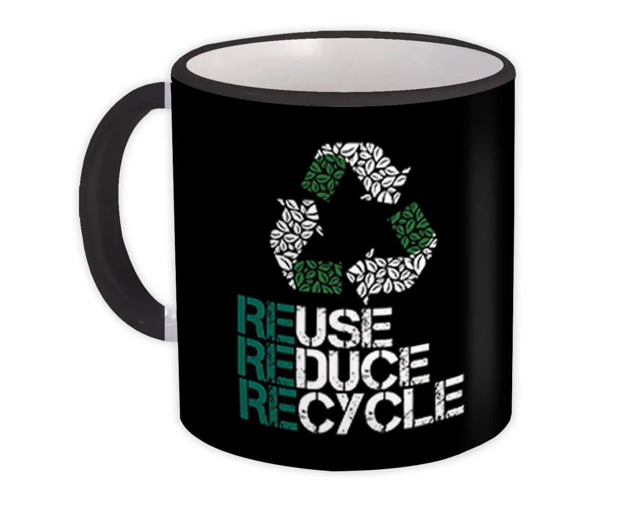 Reduce reuse recycle coffee mug