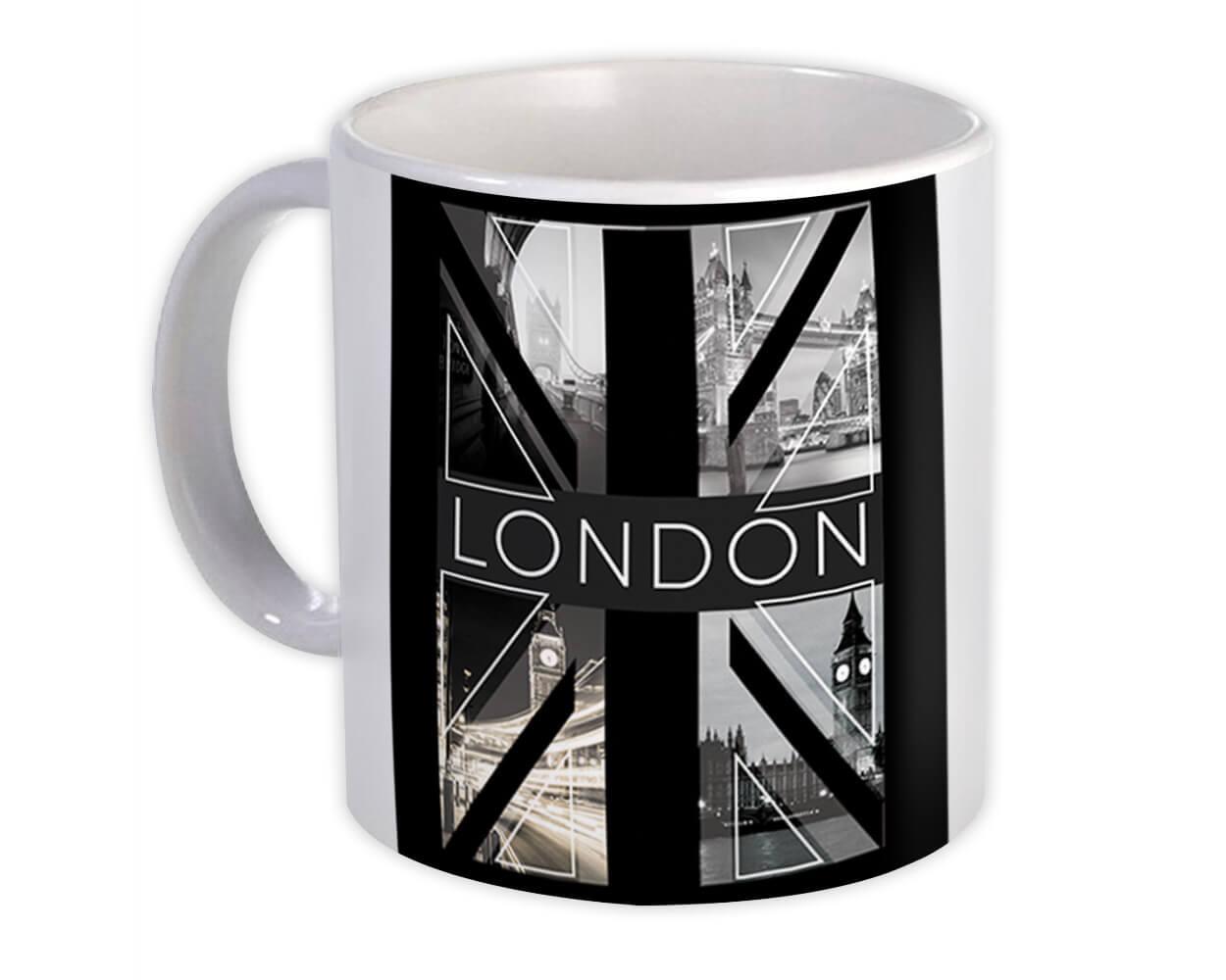 Gift Mug : London Black and White Photography Travel England Souvenir