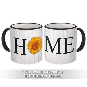 Sunflower Home : Gift Mug Flower Floral Yellow Decor For Her Feminine Woman Women