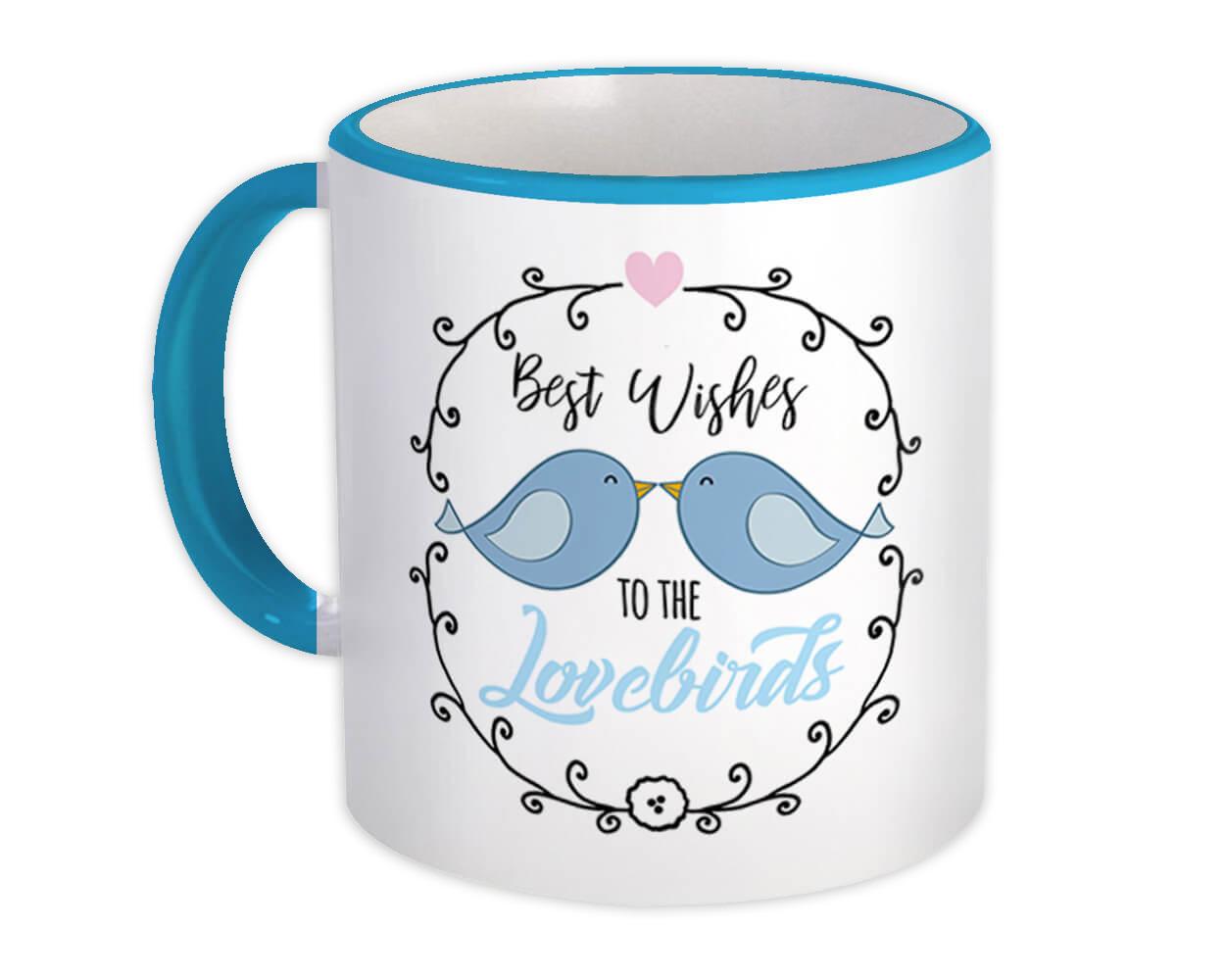 Gift Mug : Birds Wedding Anniversary Modern Lovebirds Engagement