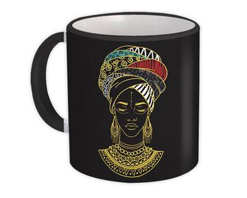 African Woman : Gift Mug Ethnic Art Black Culture Ethno