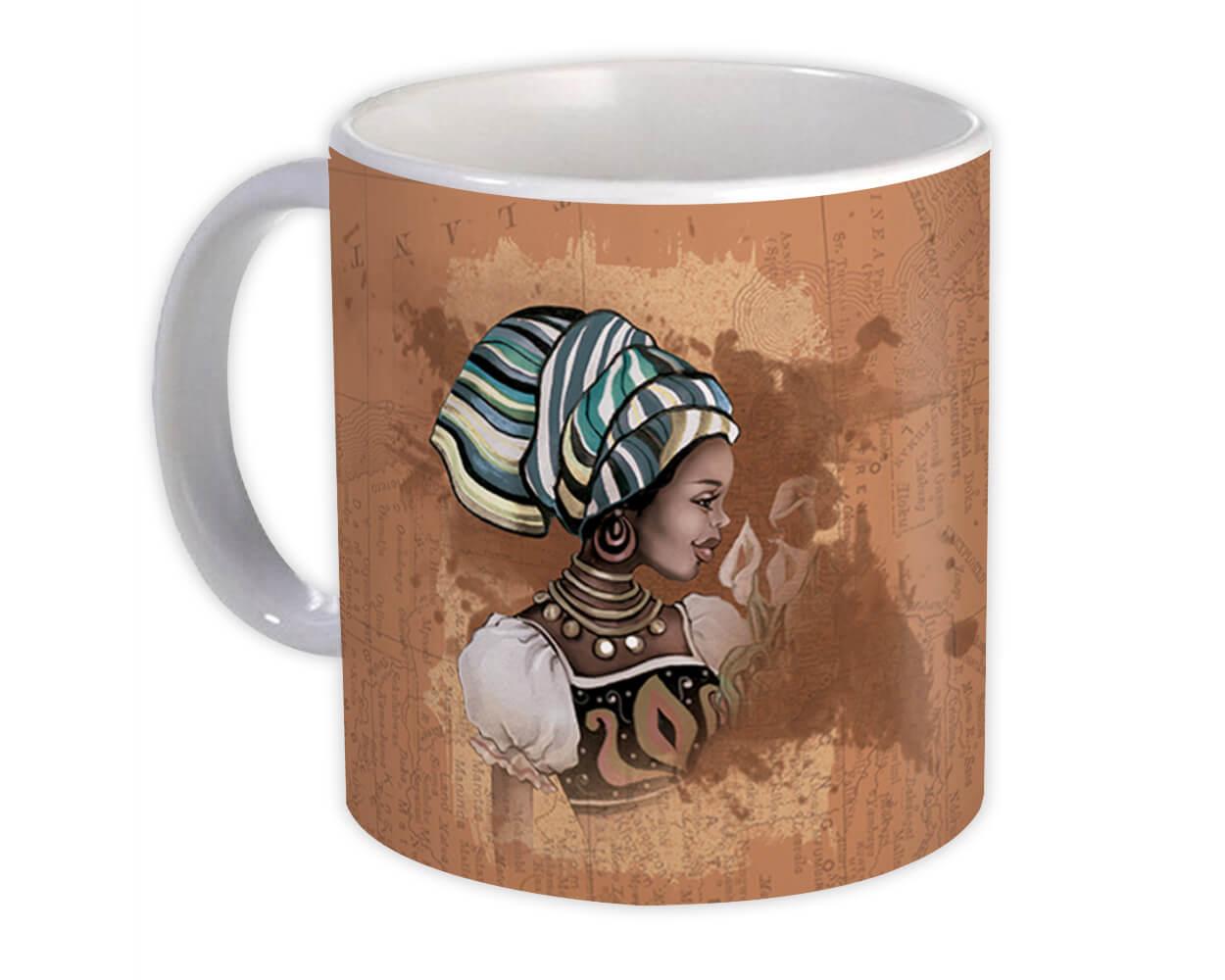 Gift Mug : African Woman Portrait Profile Ethnic Art Black Culture Ethno