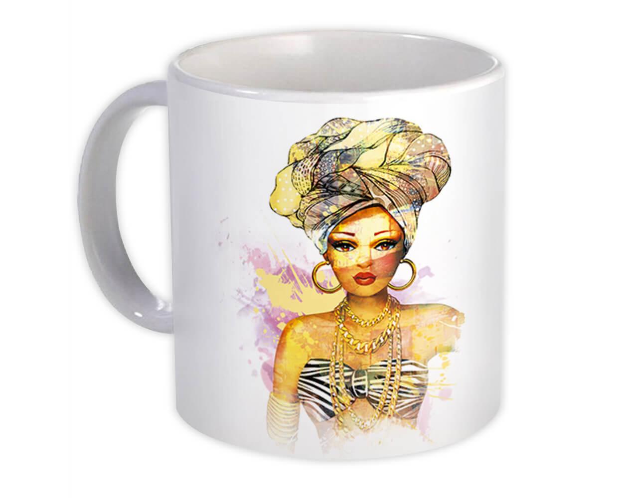 Gift Mug : African Woman Portrait Profile Ethnic Art Black Culture Ethno