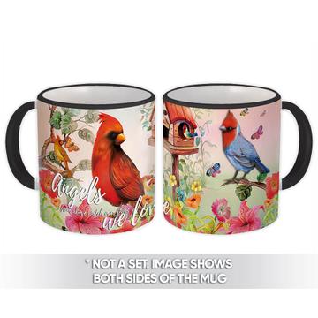Cardinal Colorful House : Gift Mug Bird Grieving Lost Loved One Grief Healing Rememberance