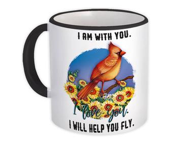 Cardinal Sunflowers : Gift Mug Bird Grieving Lost Loved One Grief Healing Rememberance