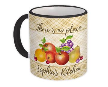Personalized Fruit Still Life : Gift Mug Theres No Place Like Home Wedding Kitchen Apple