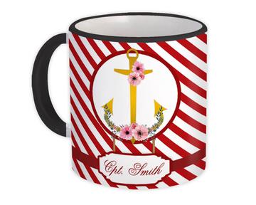 Personalized Anchor : Gift Mug Captain Smith Naval Boat Beach House Maritime