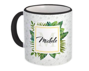 Personalized Botanical : Gift Mug Leaves Nature Name Initial Ecology Ecologic Modern Leaf