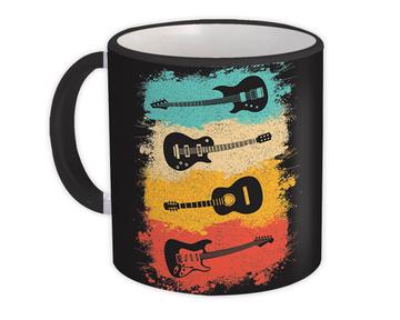 Music Wall Art Retro Print Guitars Rock Lovers : Gift Mug Card Room Poster Teenager