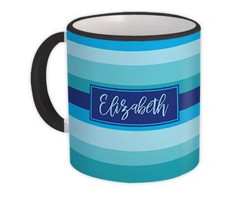 Baby Boy Gradient Blue Stripes : Gift Mug For Room Wall Decor Abstract Lines Office