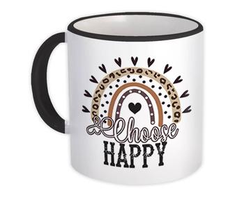 Cheetah Rainbow Missoni : Gift Mug Chevron Animal Print Cute Funny Choose Happy