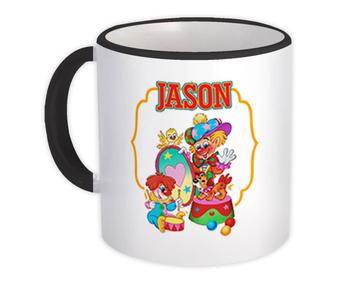 Clown Dogs Circus : Gift Mug Personalized Customized Name Child Birthday Decor Funny Art Jason