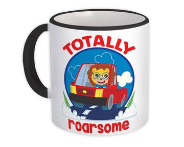 Totally Roarsome Lion : Gift Mug Cute Animal Car For Kid Child Sticker Nursery Room Door Art