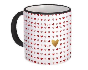 Cute Hearts Print : Gift Mug Valentines Day Love You Art For Engagement Party Bride Groom