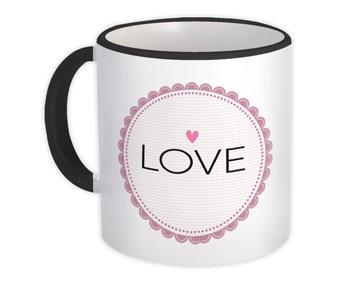 Love Personalized Custom : Gift Mug Lacework Abstract Hearts Mothers Day Baby Shower