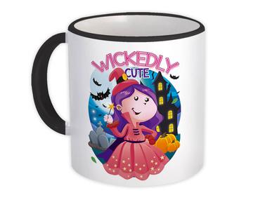 Wickedly Cute Witch : Gift Mug Halloween Fall For Girl Kid Child Party Decor Bats Magic