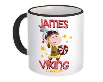 Cute Viking : Gift Mug Personalized For Boy Birthday Party Favor Custom Name James Kid