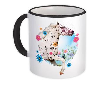 Dalmatian Horse Flowers : Gift Mug Photo Art Print Whimsical Animal Nature Home Poster