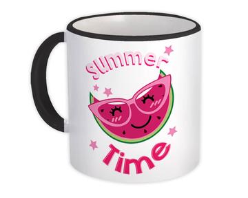 Watermelon Summer Time : Gift Mug Art Print Fruit Fruits Lover Healthy Food Cute Funny Kids