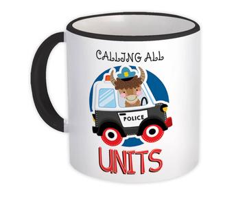 Police Car Party Theme : Gift Mug Custom Calling All Units Art Birthday Decor Boy Invitation
