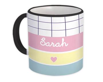 Personalized Custom Name Stripes : Gift Mug Abstract Art Birthday Favor Teacher Schoolmate