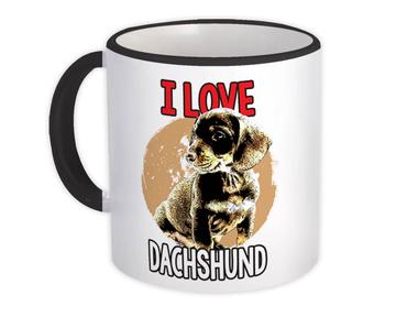 For Dachshund Dog Owner Lover : Gift Mug Dogs Animal Pet Photo Art Print Love Cute Puppy