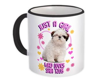 For Shih Tzu Dog Lover Owner : Gift Mug Dogs Animal Pet Photo Art Print Birthday Girl