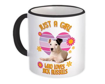 For Jack Russel Terrier Lover Owner : Gift Mug Girl Dogs Animal Pet Photo Art Birthday Print