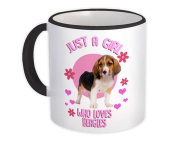 For Girl Beagles Lover Owner : Gift Mug Puppy Dogs Animal Pet Photo Art Birthday Print