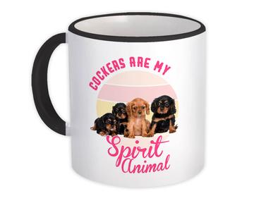 For Cocker Spaniel Lover Owner : Gift Mug Puppies Dogs Spirit Animal Pets Photo Art Birthday