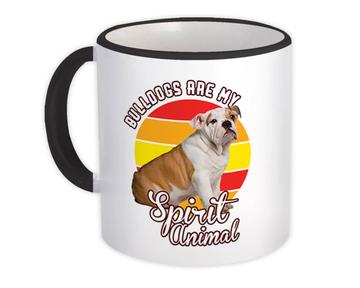 For Bulldogs Lover Owner : Gift Mug Puppies Dogs Spirit Animal Pets Photo Art Birthday Stripes