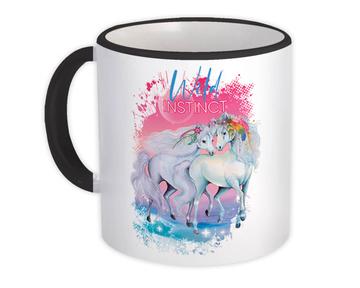 Wild Instinct Horses : Gift Mug For Horse Lover Romantic Art Print Kid Children Fairytale Unicorn
