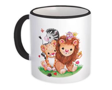 Cute Baby Safari : Gift Mug For Shower First Birthday Party Decor Lion Zebra Kid Child