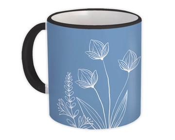 Lotus Silhouette Art Print : Gift Mug Flowers Nature Cute Delicate Birthday Decor Best Friend