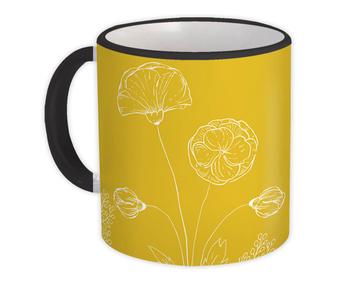 Poppy Silhouette Art Print : Gift Mug Flowers Nature Cute Summer Birthday Decor Best Friend
