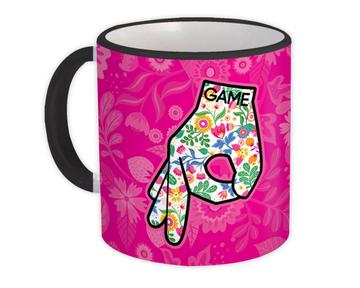 Game Flowers Hand : Gift Mug Fingers Floral Hippie Style Art Pacifist Teenager Room Decor