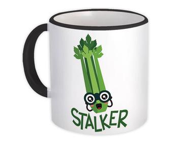 Funny Celery Stalker : Gift Mug For Healthy Food Lover Cute Vegetable Veg Vegetarian Kids