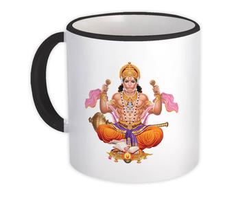 Traditional Hanuman Poster : Gift Mug Rama Hindu God Lord Indian Style Devotional Art Print