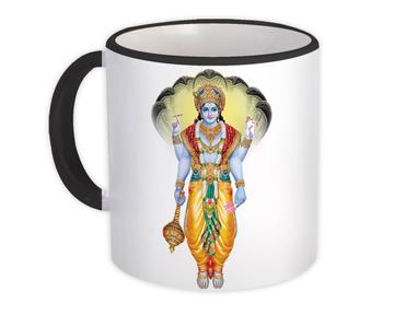 Vishnu Religious Art : Gift Mug Vintage Poster Hindu God Indian Style Print Home Decor