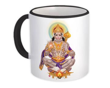 Hanuman Hindu Poster : Gift Mug Indian God For Home Wall Decor Vintage Style