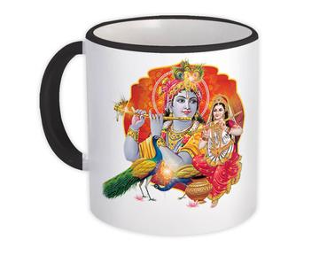 Krishna Indian God : Gift Mug Hindu Poster Devotional Art Rama Home India